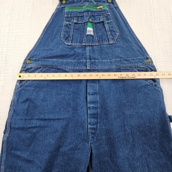 Liberty Bib Overalls Men's XXL 46x30 Rugged 100% Cotton Denim Carpenter EUC - Picture 5 of 13